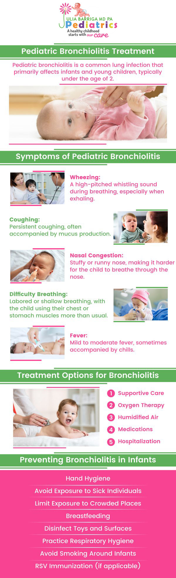 Bronchitis is an inflammatory medical condition that affects the bronchial tubes- the airways responsible for the flow of air to and from the lungs. Common symptoms of bronchitis include coughing, wheezing, and difficulty breathing. It is important to seek medical attention if symptoms persist or worsen. If you are looking for a bronchitis specialist, talk to our professional team of pediatric bronchitis specialists at Julia Barriga M.D.P.A in Tampa, FL today! For more information, contact us or simply book an appointment. We are conveniently located at 5001 East Busch Blvd Tampa, FL 33617.