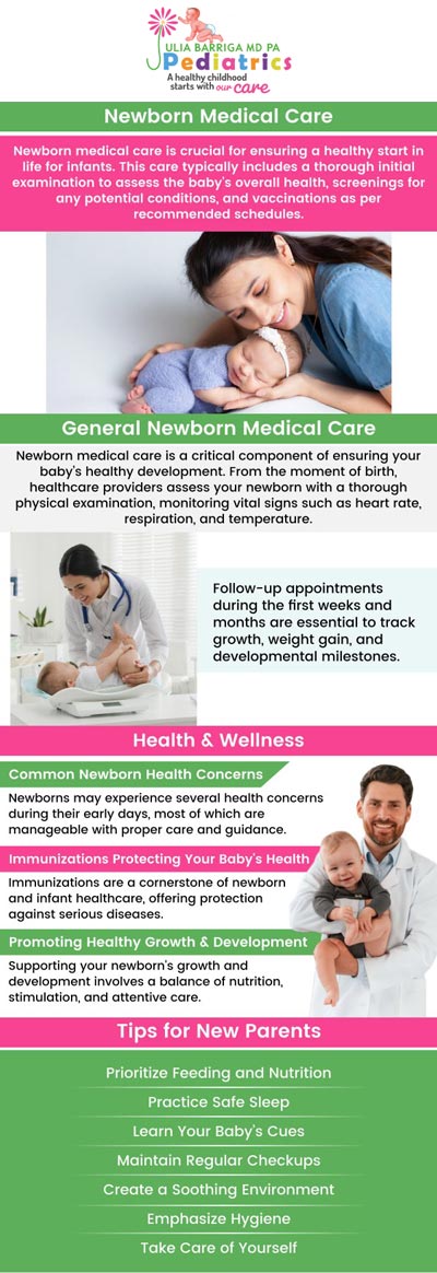 Newborn care comprises a full medical assessment, the provision of preventative drugs and immunizations, proper feedings, safe sleep, infant cleanliness, and other vital components for baby wellness. Our board-certified pediatricians at Julia Barriga M.D. P.A. specializes in medical care for expecting parents and newborns in Tampa, FL. For more information, contact us or request an appointment online. We are conveniently located at 5001 East Busch Blvd Tampa, FL 33617. Newborn care comprises a full medical assessment, the provision of preventative drugs and immunizations, proper feedings, safe sleep, infant cleanliness, and other vital components for baby wellness. Our board-certified pediatricians at Julia Barriga M.D. P.A. specializes in medical care for expecting parents and newborns in Tampa, FL. For more information, contact us or request an appointment online. We are conveniently located at 5001 East Busch Blvd Tampa, FL 33617.