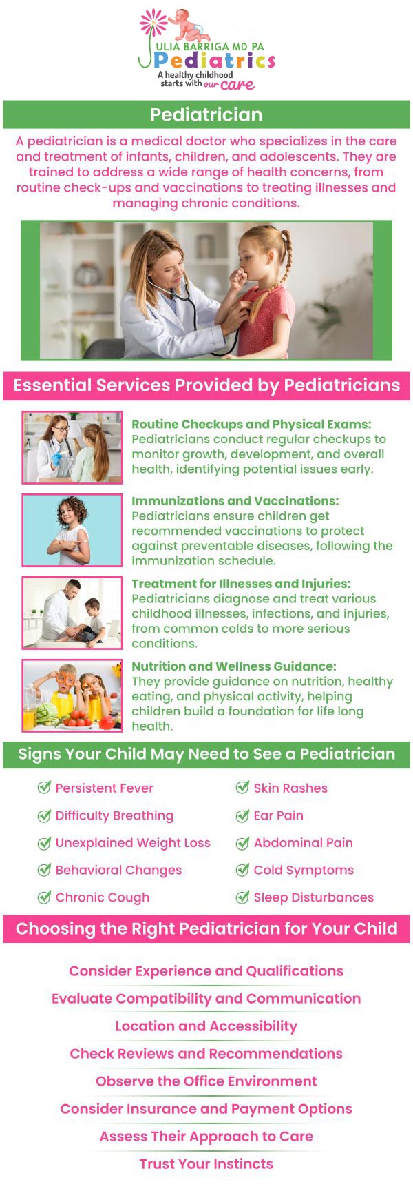 Our doctors at Julia Barriga M.D. P.A. provides professional medical care for newborns, mothers, and children of all ages in Tampa, FL. For more information, please contact us or request an appointment online. We are conveniently located at 5001 East Busch Blvd Tampa, FL 33617. Our doctors at Julia Barriga M.D. P.A. provides professional medical care for newborns, mothers, and children of all ages in Tampa, FL. For more information, please contact us or request an appointment online. We are conveniently located at 5001 East Busch Blvd Tampa, FL 33617.