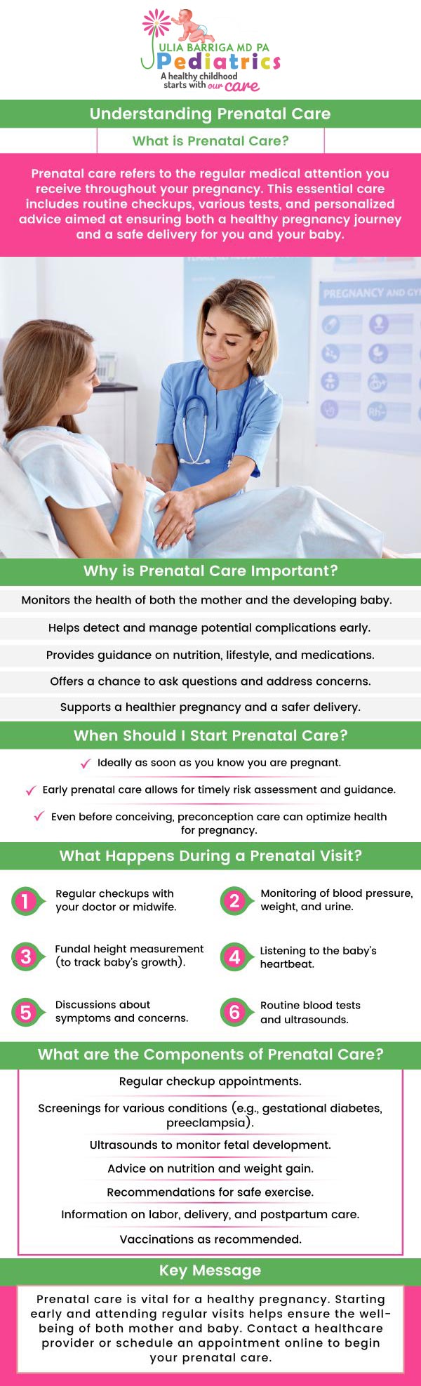 Dr. Julia Barriga, MD provides compassionate prenatal care in Tampa, FL. With a focus on personalized treatment, she ensures a healthy and supportive pregnancy experience for both you and your baby. Trust Dr. Barriga's expertise to guide you through every stage of your pregnancy. For more information, please contact us or request an appointment online. We are conveniently located at 5001 East Busch Blvd Tampa, FL 33617.