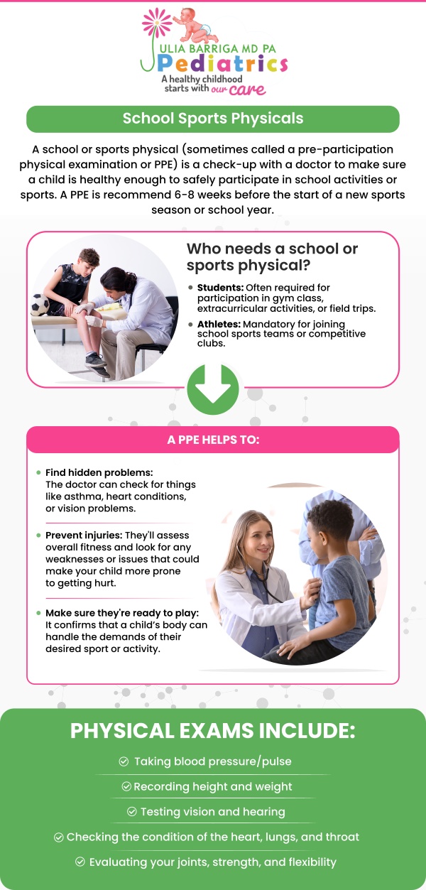 Common questions asked by patients: What happens during a sports physical examination? Why is a sports physical important before joining an athletic activity? What conditions can a sports physical help identify in young athletes? How often should children and teens get a sports physical? For more information, please contact us or request an appointment online. We are conveniently located at 5001 East Busch Blvd Tampa, FL 33617. We serve patients from Tampa FL, Terrace FL, Thonotosassa FL, Lutz FL, Greater Carrollwood FL, Lake Magdalene FL, Westchase FL, and Town ‘N’ Country FL. Common questions asked by patients: What happens during a sports physical examination? Why is a sports physical important before joining an athletic activity? What conditions can a sports physical help identify in young athletes? How often should children and teens get a sports physical? For more information, please contact us or request an appointment online. We are conveniently located at 5001 East Busch Blvd Tampa, FL 33617. We serve patients from Tampa FL, Terrace FL, Thonotosassa FL, Lutz FL, Greater Carrollwood FL, Lake Magdalene FL, Westchase FL, and Town ‘N’ Country FL.